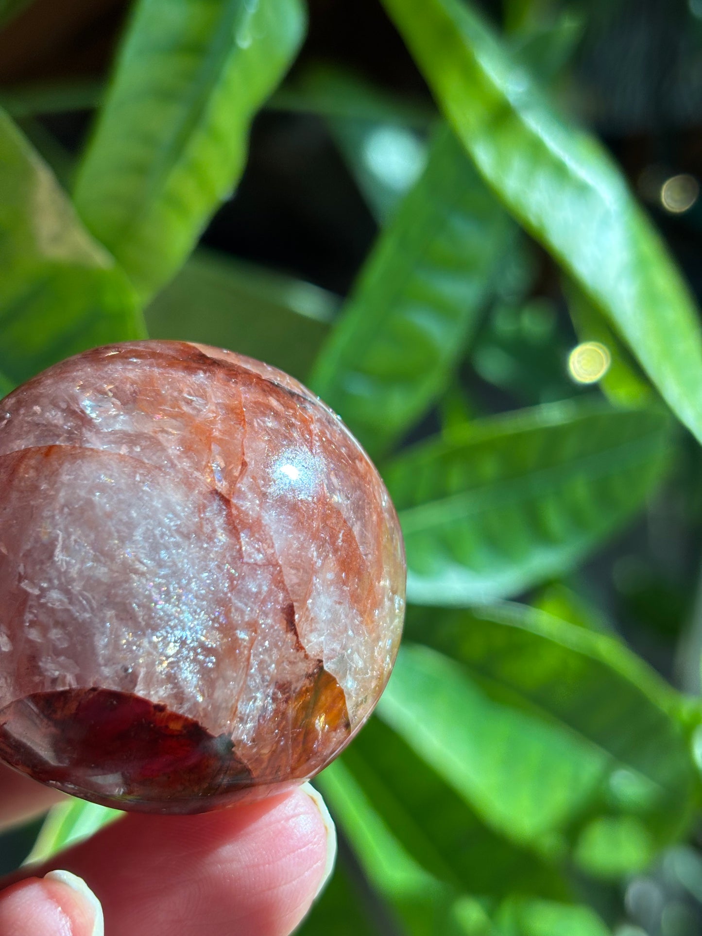 Fire Quartz - Palm Stone