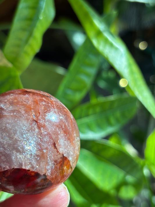 Fire Quartz - Palm Stone