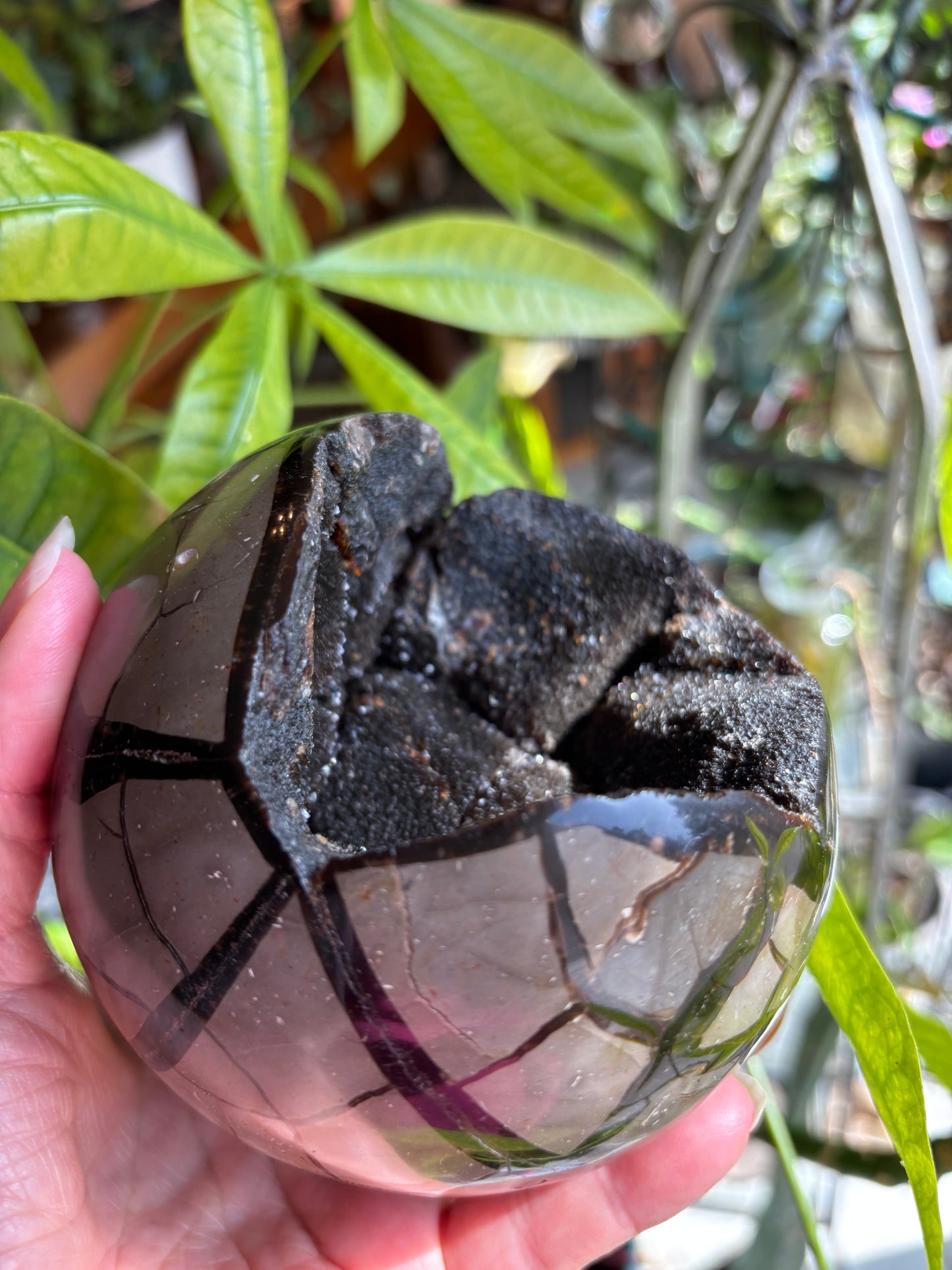 Septarian Druzy Sphere