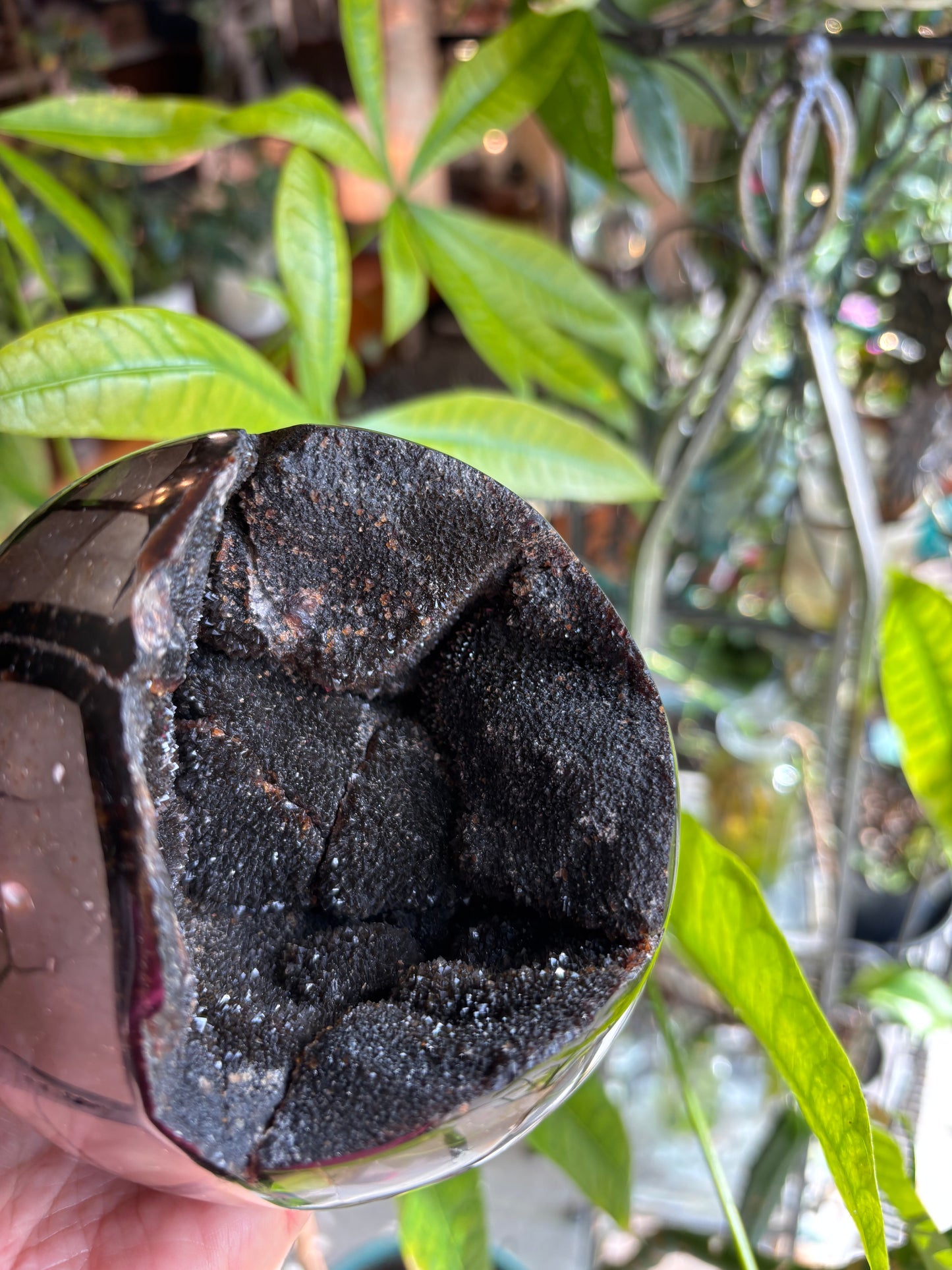 Septarian Druzy Sphere