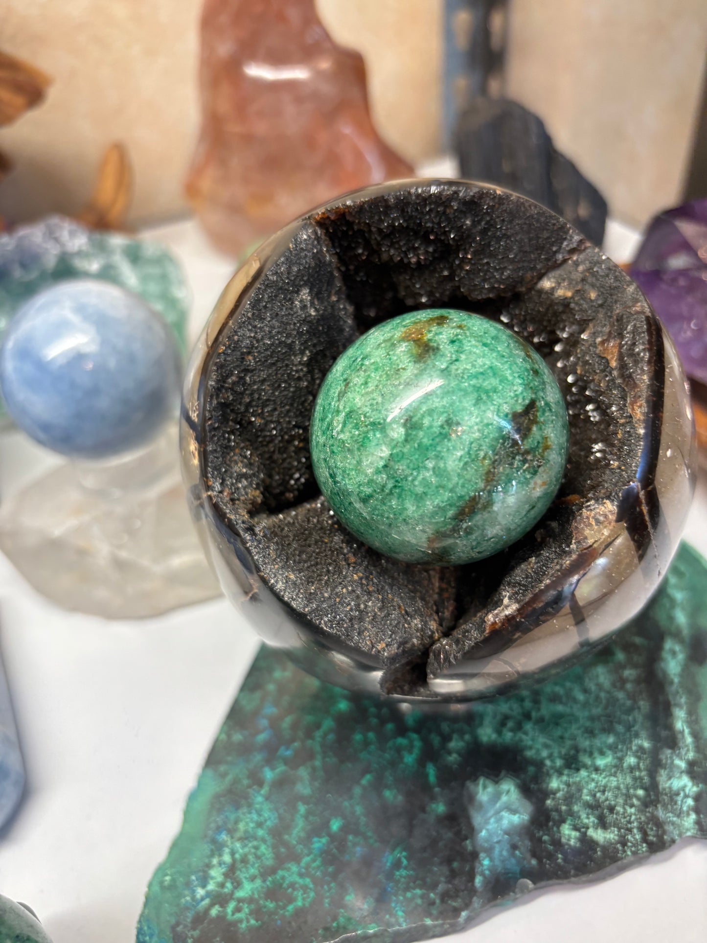 Septarian Druzy Sphere