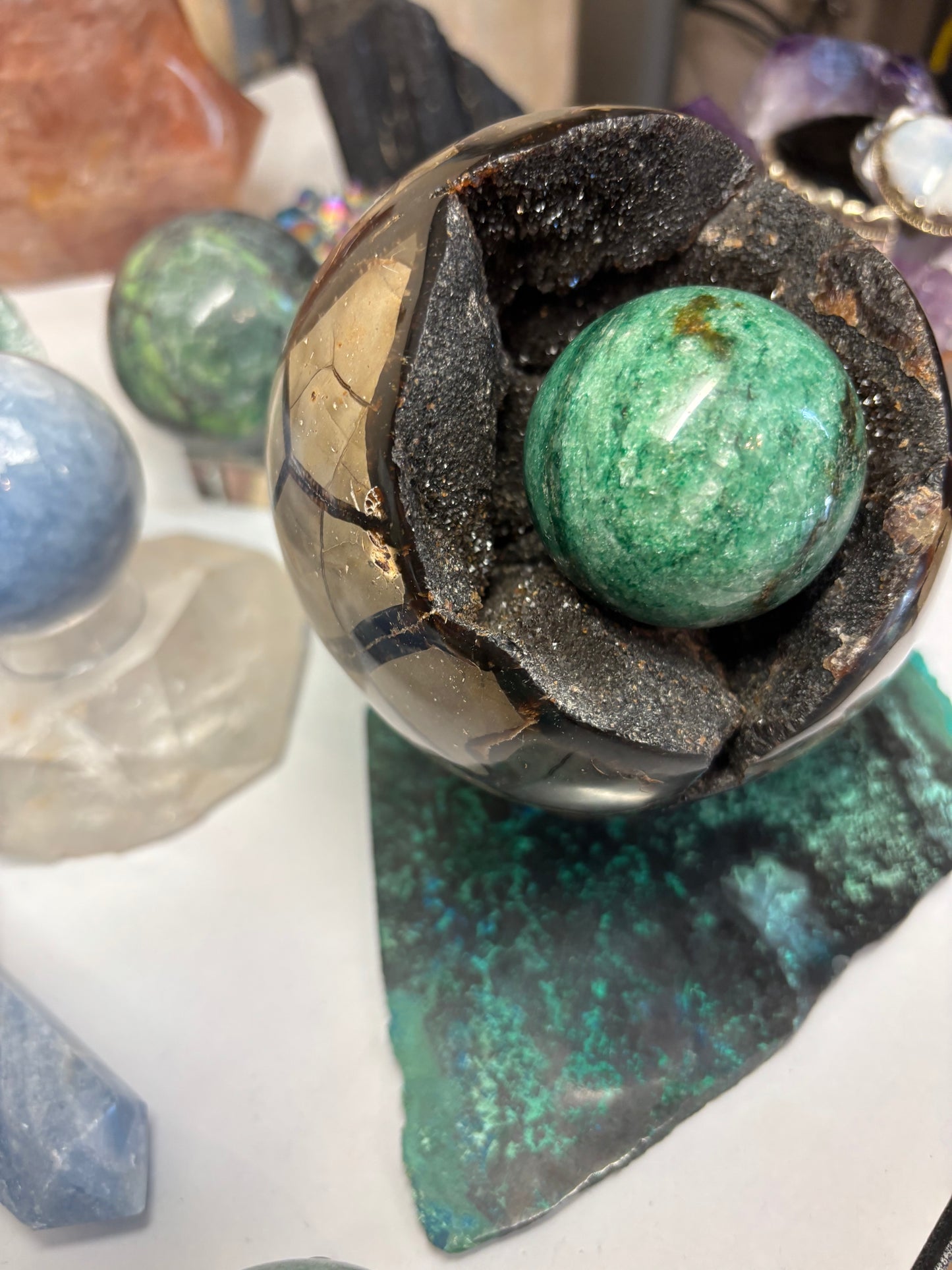 Septarian Druzy Sphere