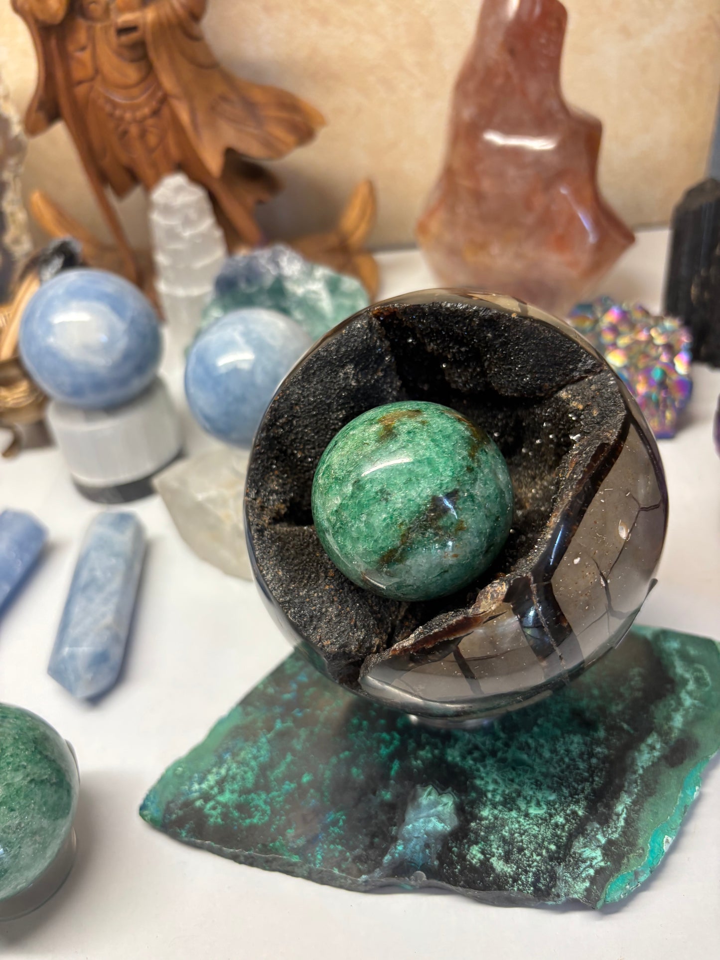 Septarian Druzy Sphere
