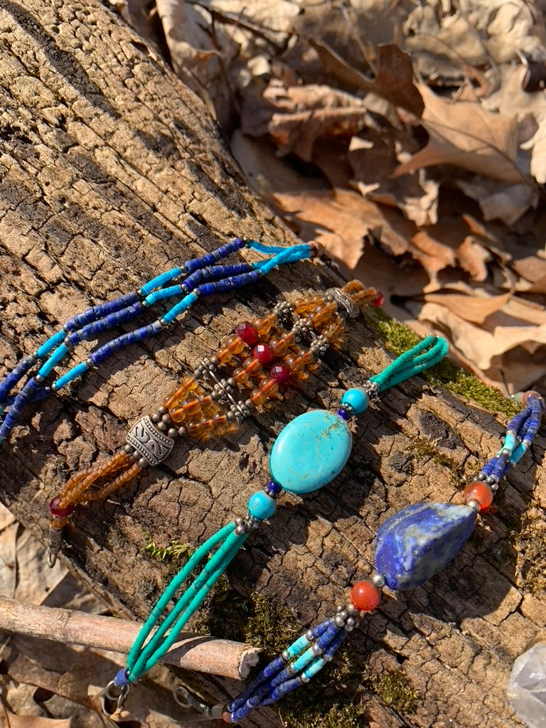 Turquoise and Lapis Lazuli bracelet - Afghanistan