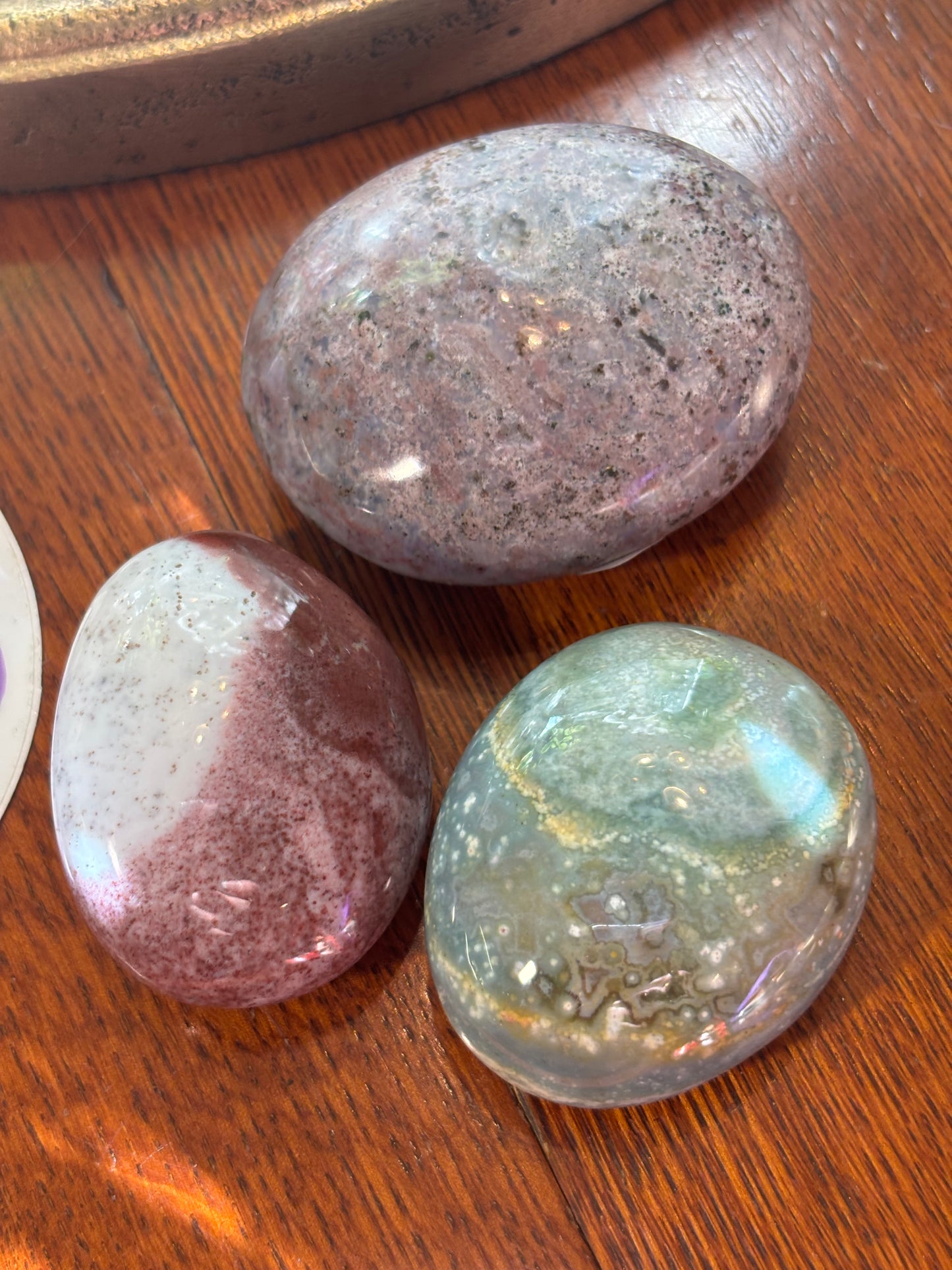Sea Jasper Palm Stone SET - BUNDLE OF 3 | Madagascar