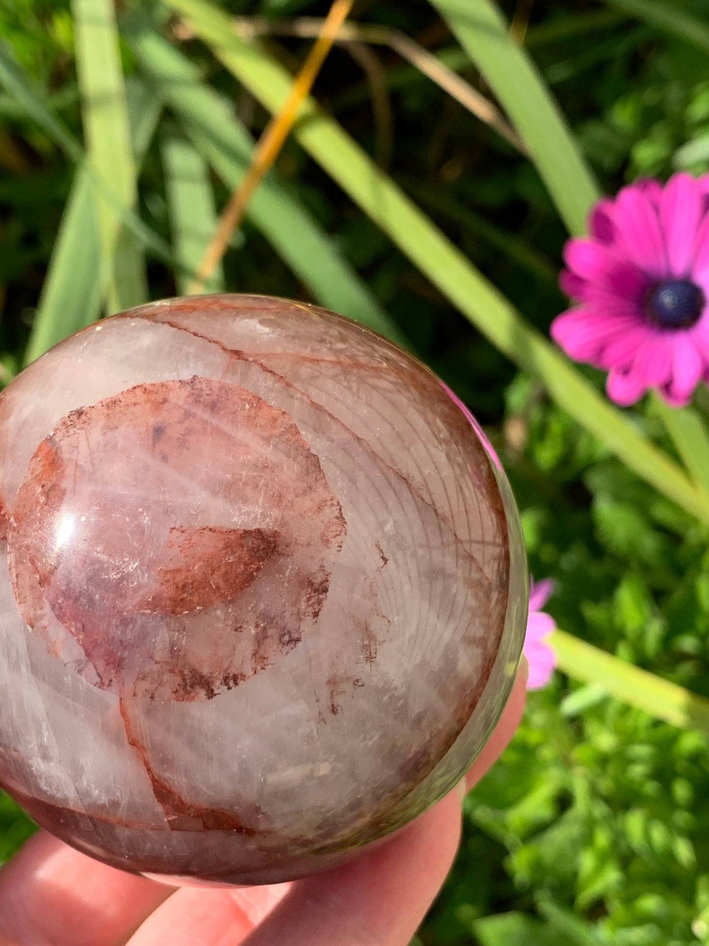 Fire Quartz Sphere - Madagascar