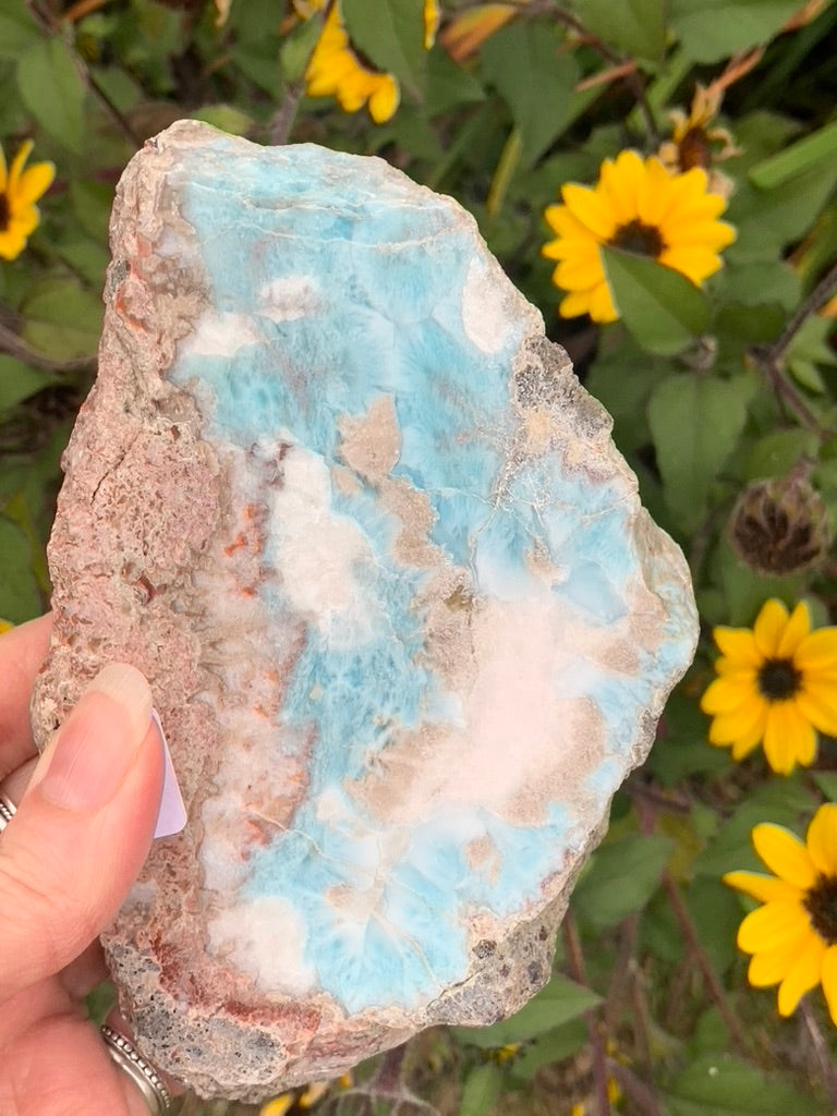 Larimar Slice - Polished both sides