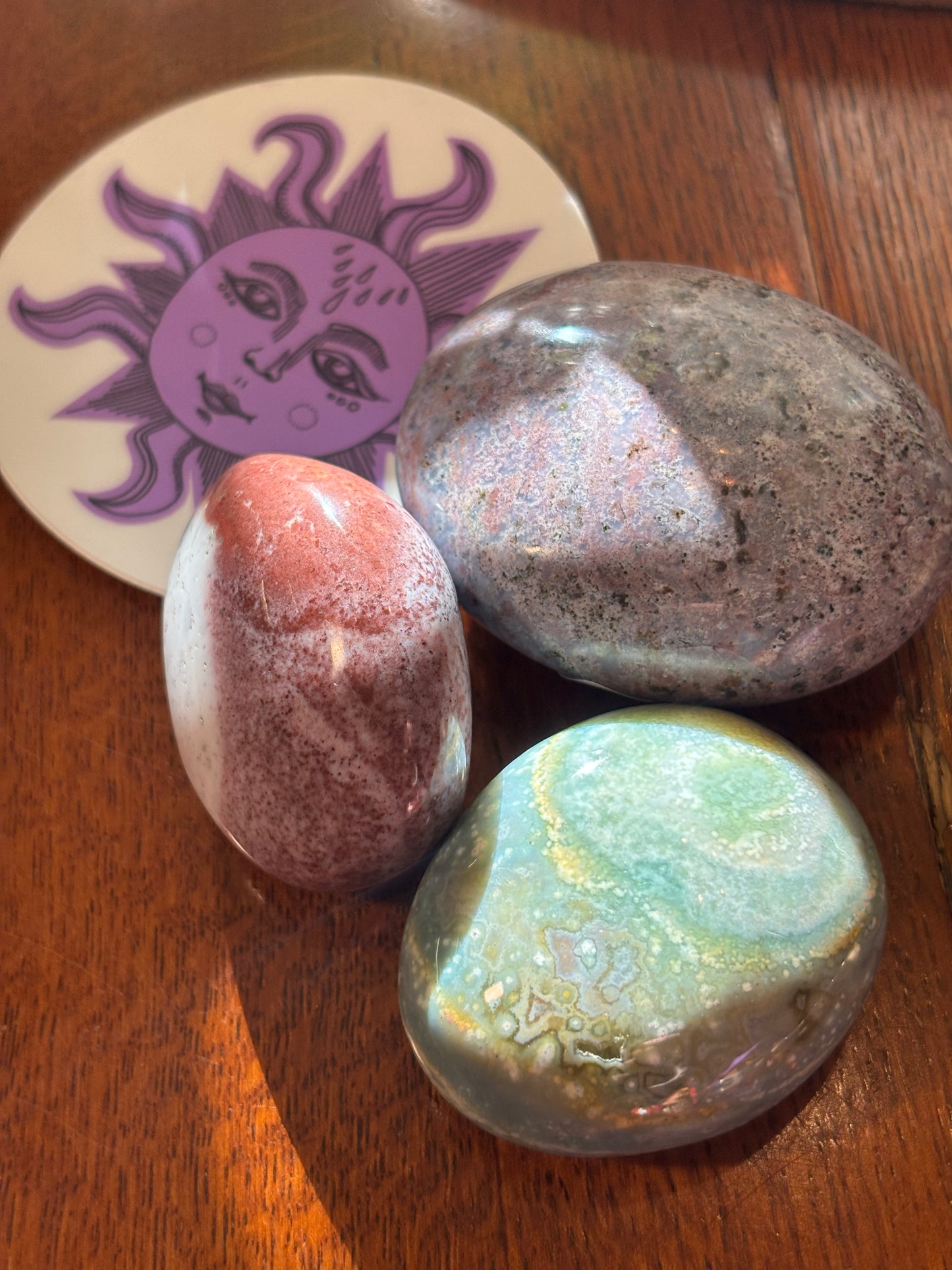 Sea Jasper Palm Stone SET - BUNDLE OF 3 | Madagascar