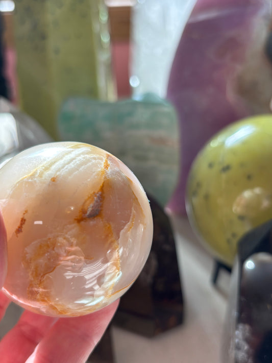 Watermelon Calcite - Sphere - Pakistan