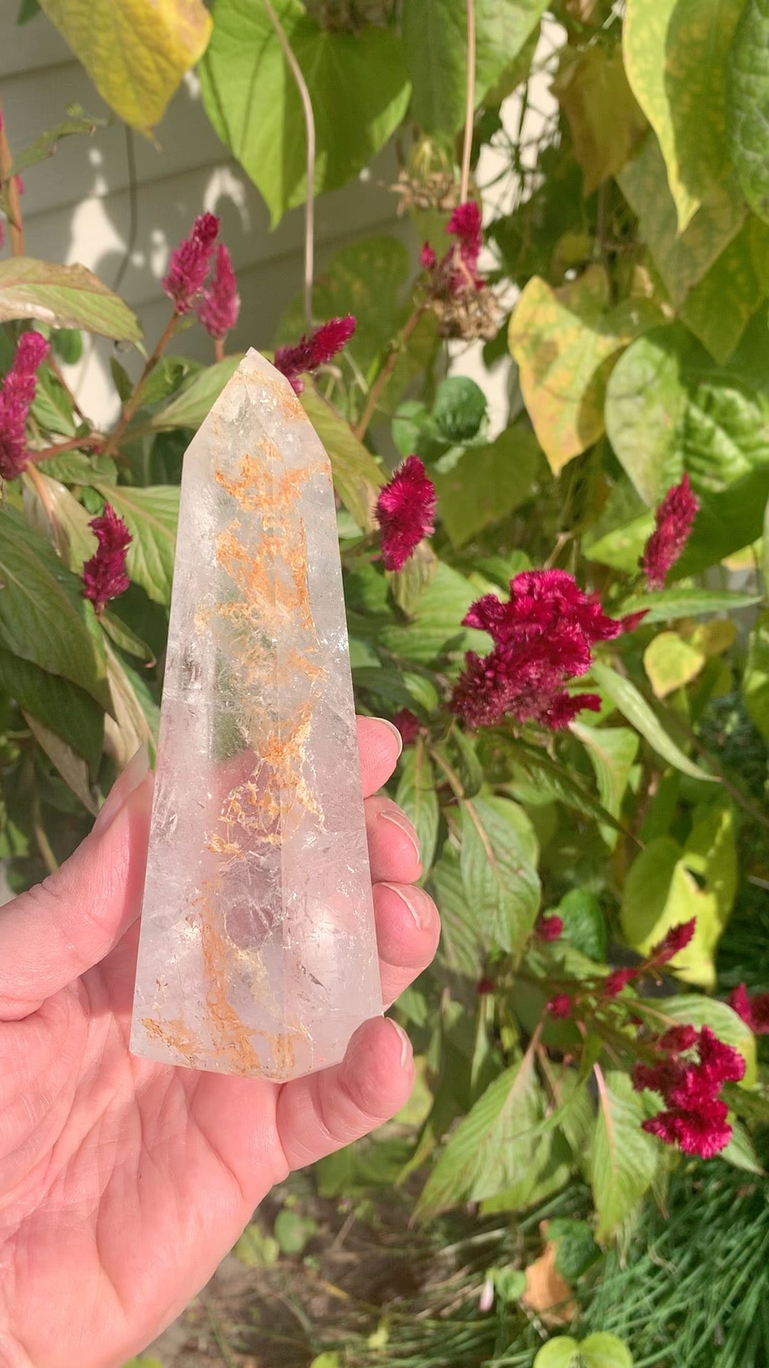 Clear Quartz with Iron Inclusions