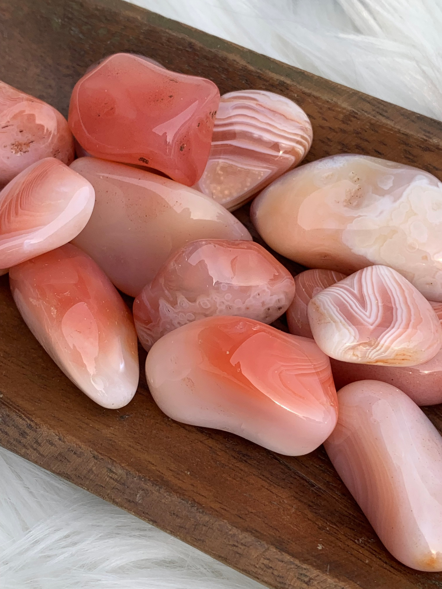 Peach Botswana Agate - tumble bundle