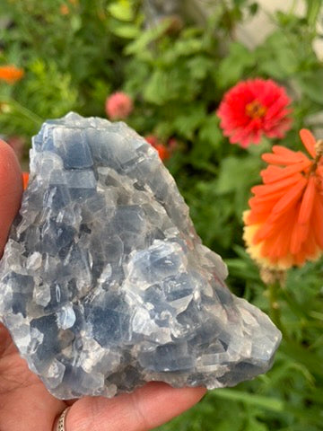 Blue Calcite natural