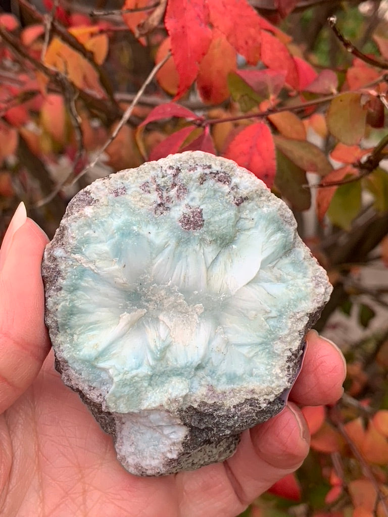 Larimar Slice - Polished one side