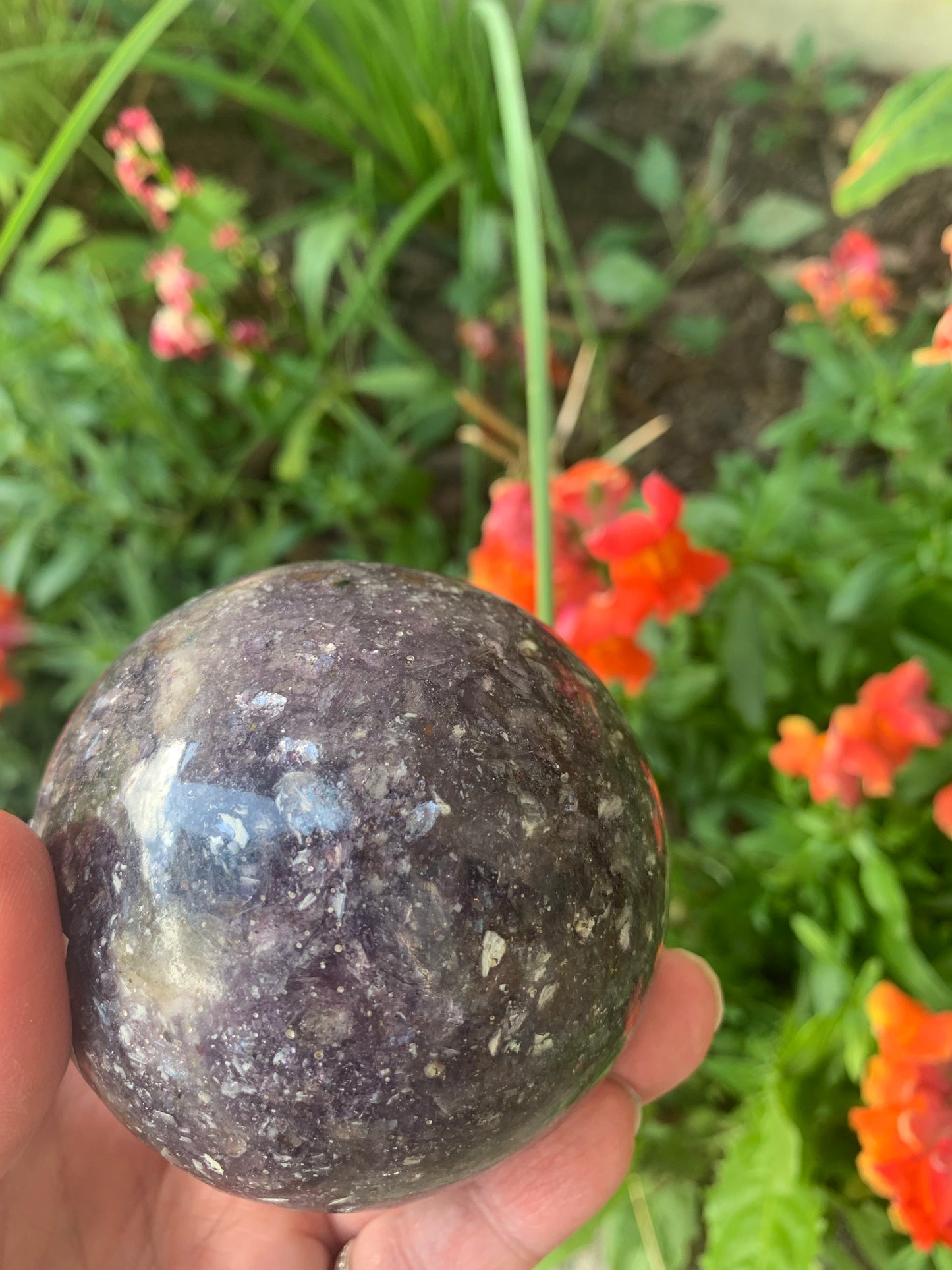 Lepidolite Sphere