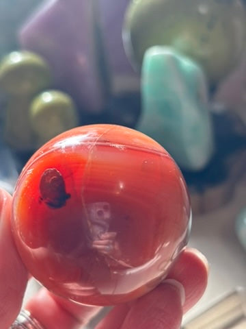 Carnelian Sphere - Madagascar - 50 mm