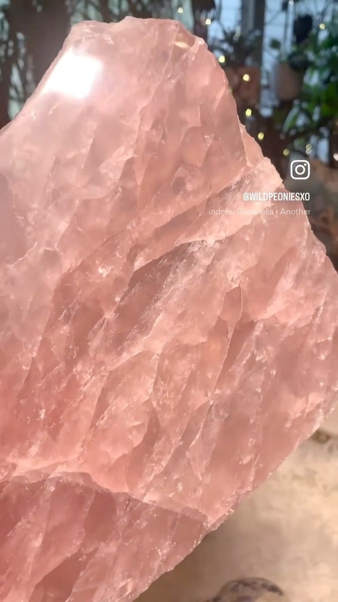 Rose Quartz Slice - Rainbow - Madagascar