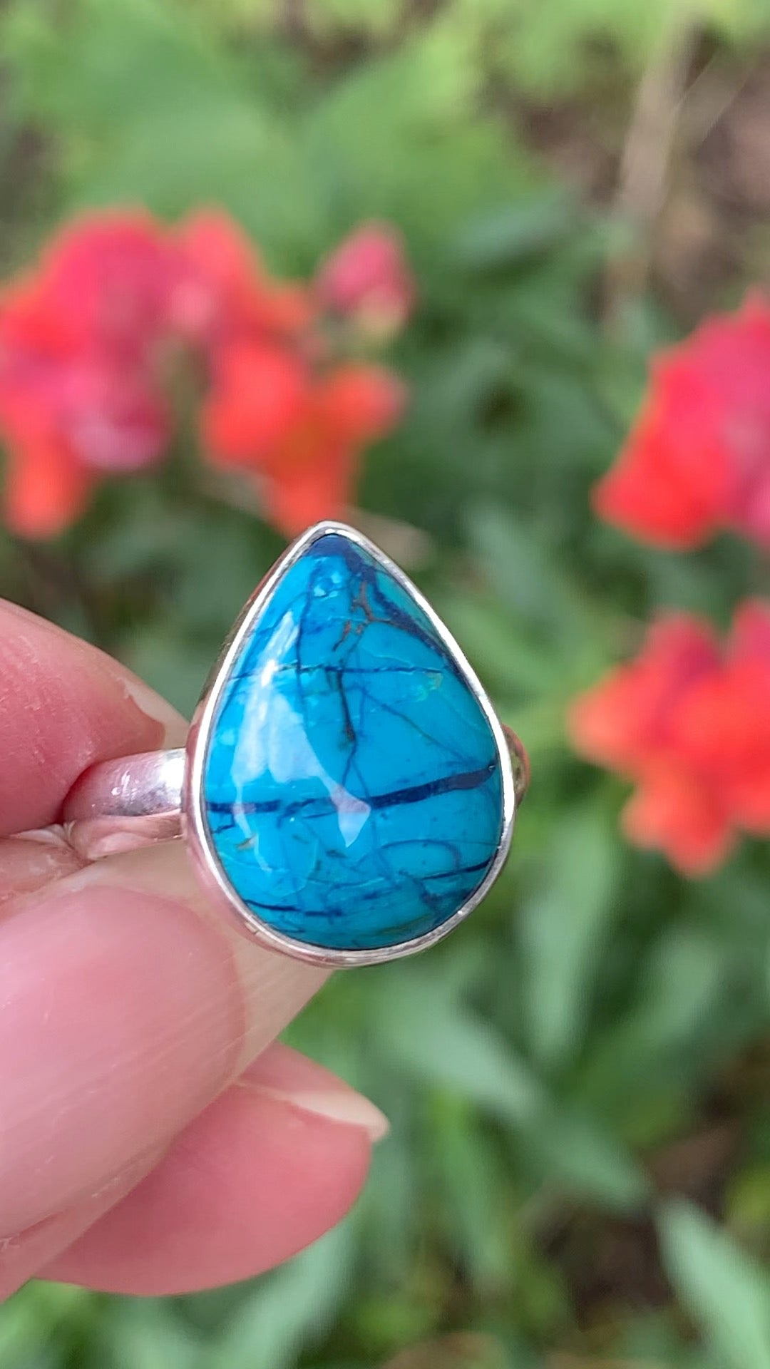 Chrysocolla, Azurite Ring size 6