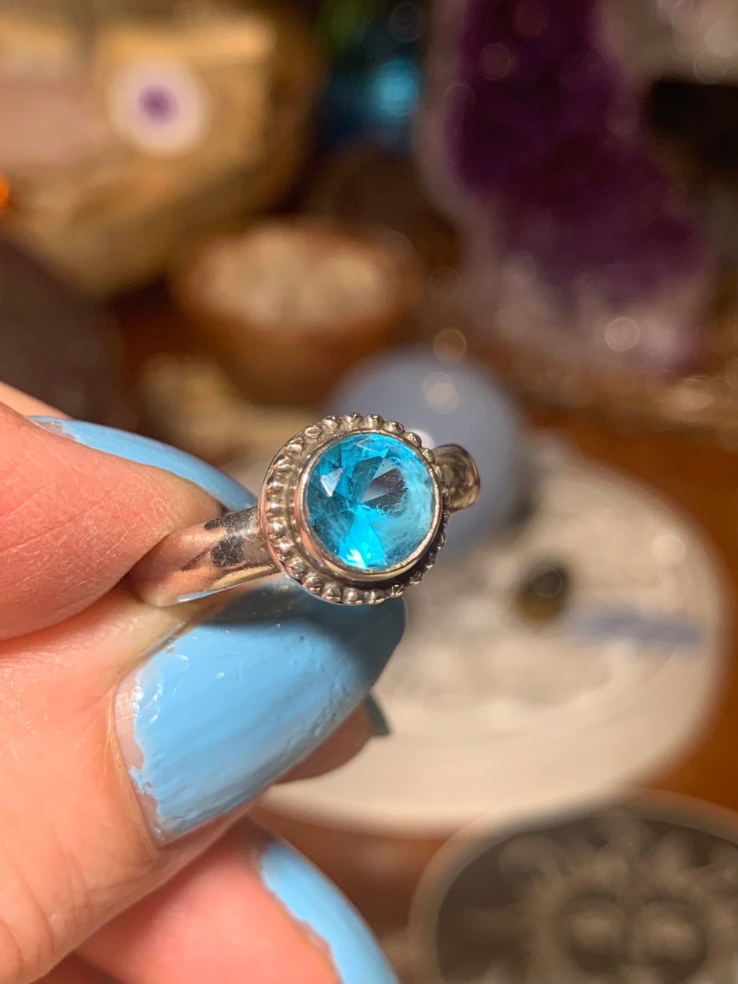 Blue Topaz Ring size 8