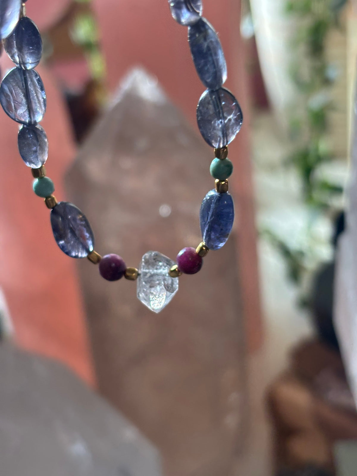The Divine Channel | Herkimer Diamond • Pink Tourmaline • Iolite • Turquoise