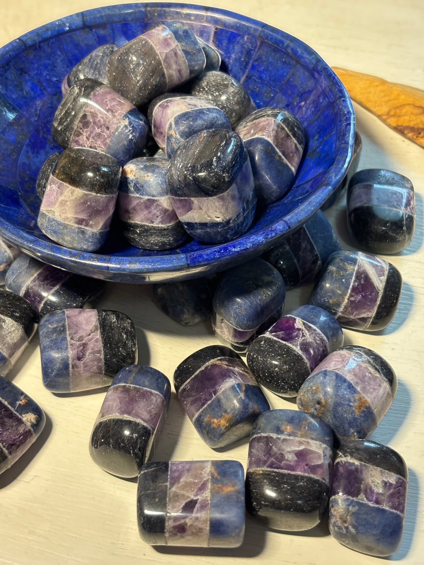 Anxiety Relief/Support tumble - Amethyst - Sodalite - Blue Aventurine