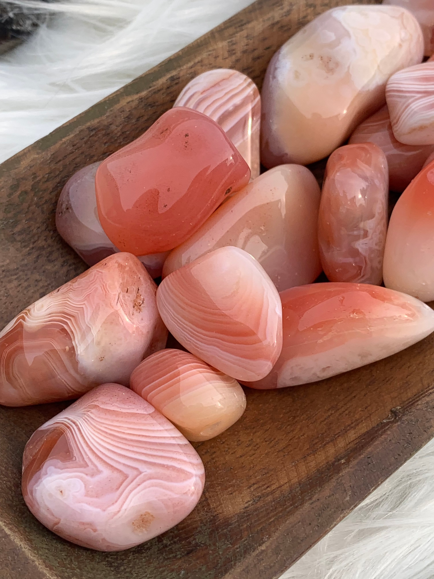 Peach Botswana Agate - tumble bundle