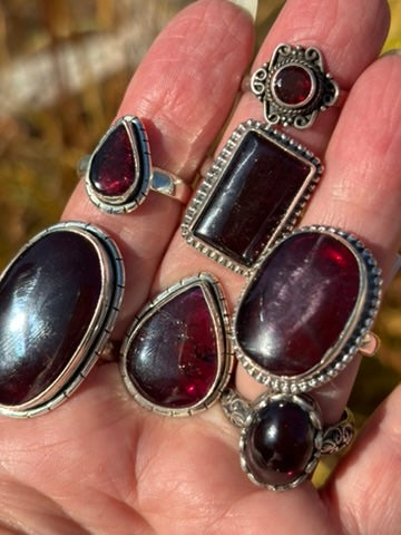 Rhodolite Garnet Ring size 7.5