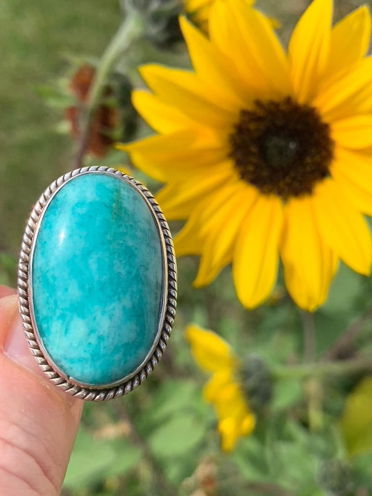 Amazonite Ring size 8.5