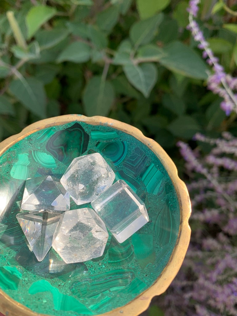 Clear Quartz Platonic Solids | set of 5 | Brazil