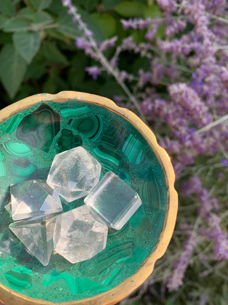 Clear Quartz Platonic Solids | set of 5 | Brazil