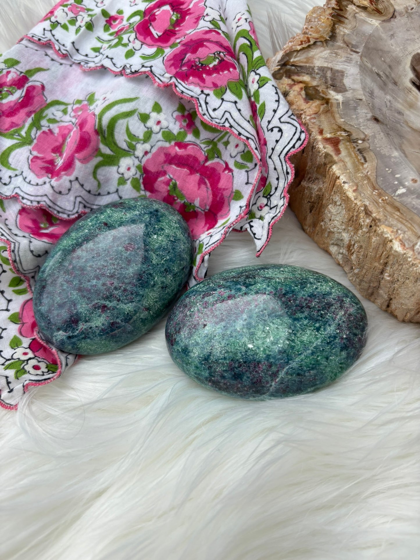 Ruby Kyanite Fuchsite - Palm Stone | India
