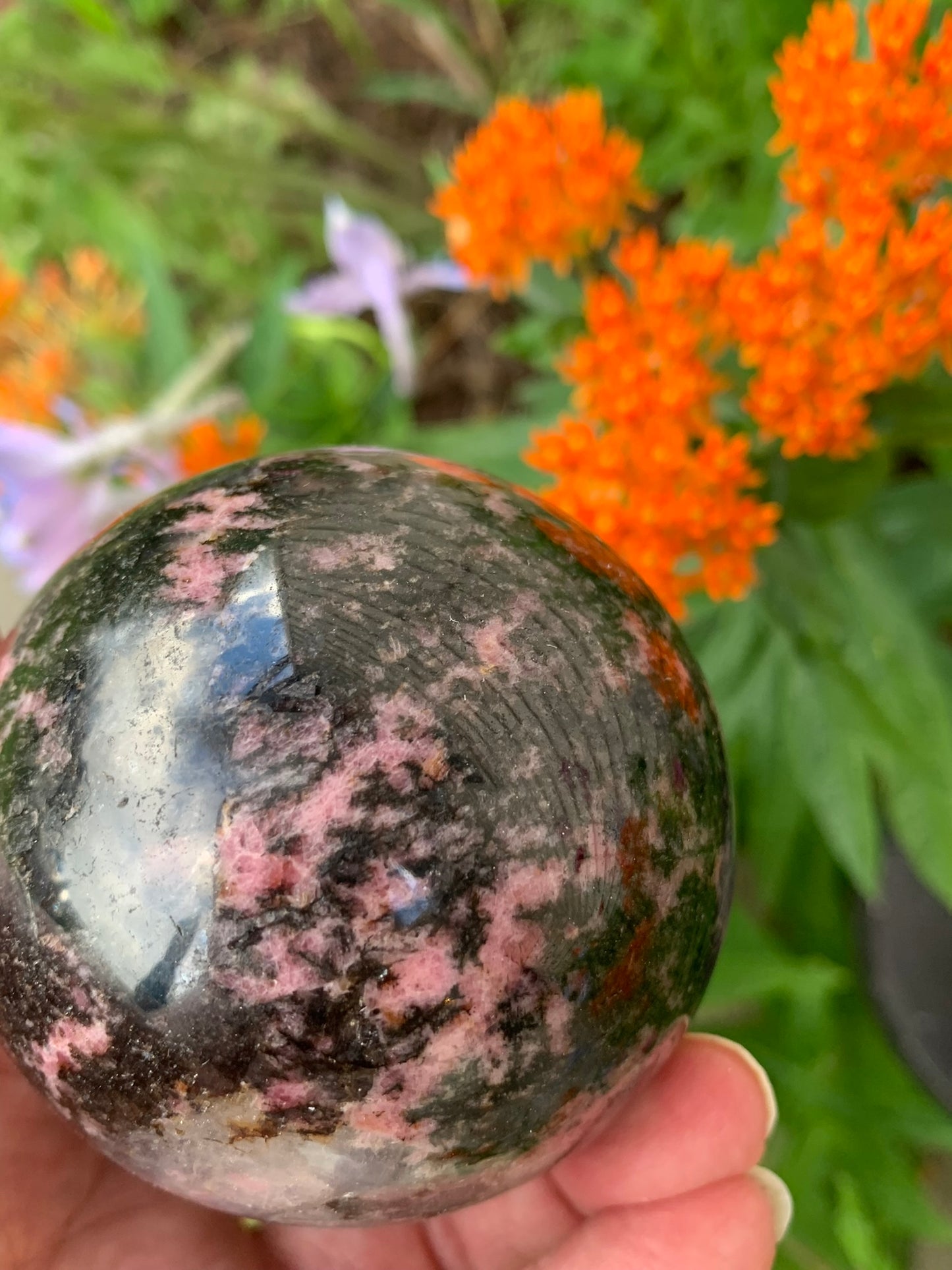 Rhodonite Sphere - Madagascar