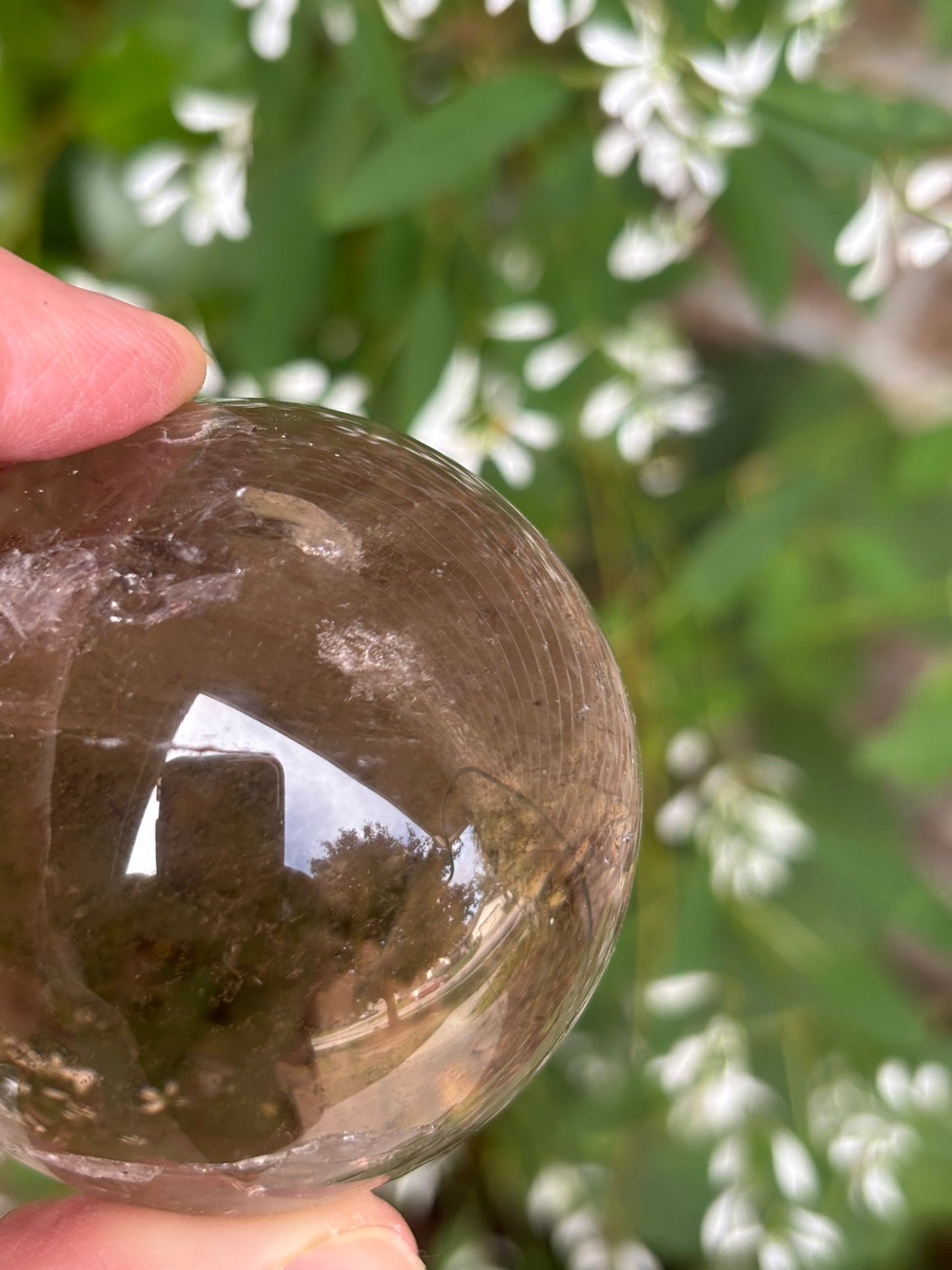 Lemurian Smokey Quartz Sphere - Brazil