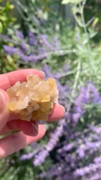 Cubic Yellow Fluorite cluster