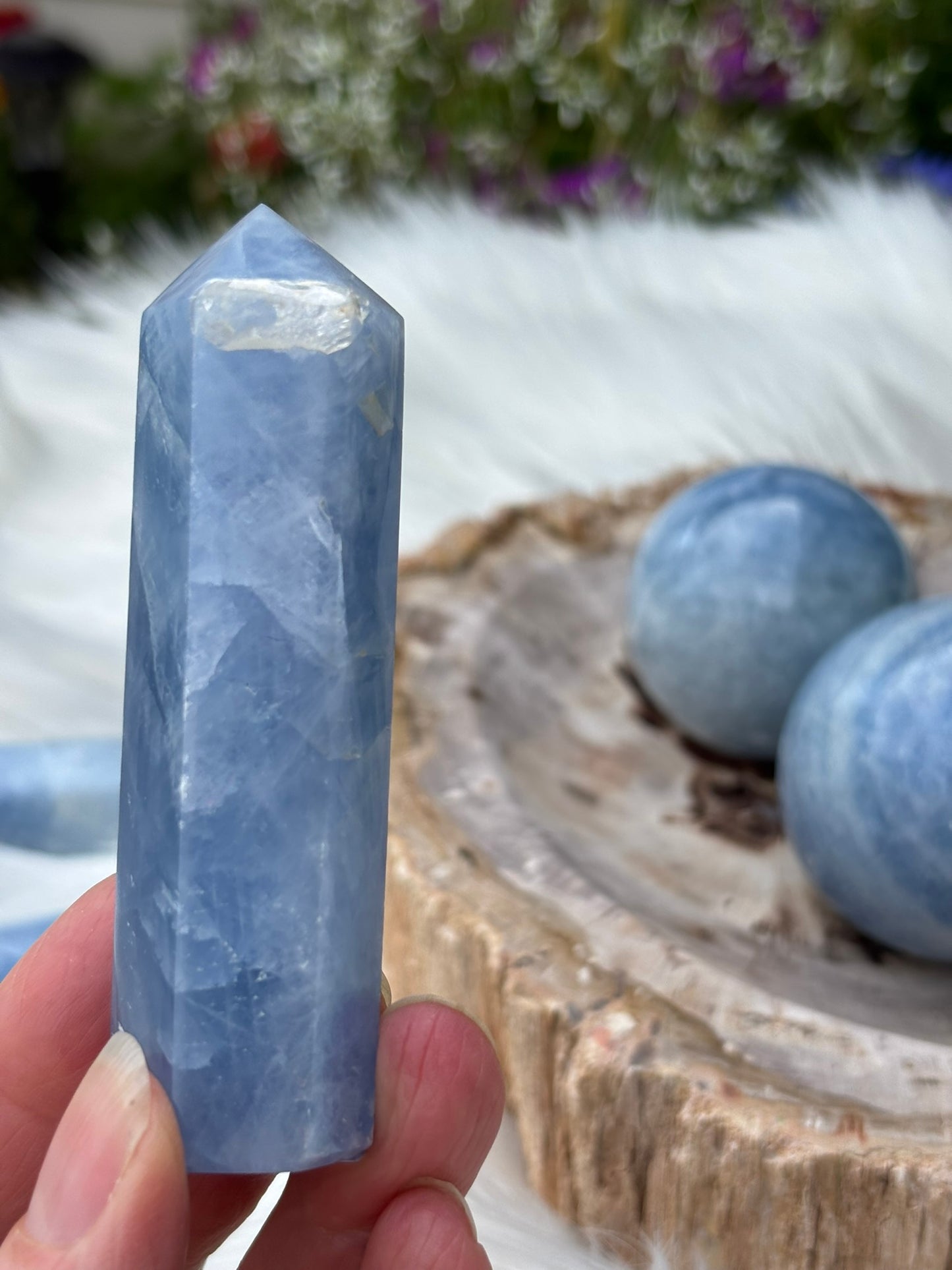 Blue Calcite | Tower | Madagascar