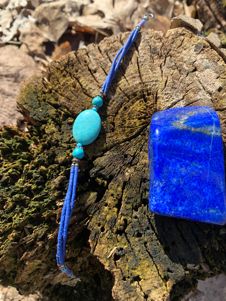 Turquoise and Lapis Lazuli bracelet - Afghanistan