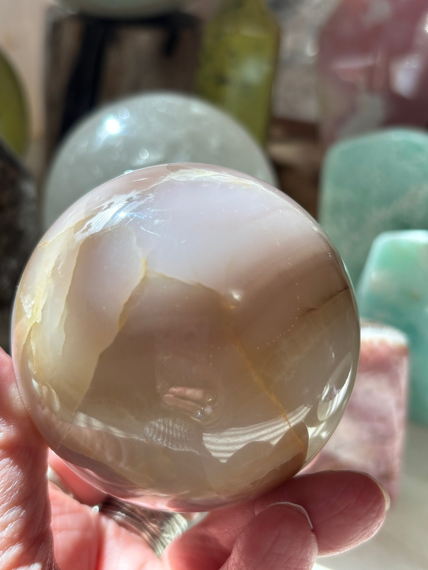 Watermelon Calcite - Sphere - Pakistan