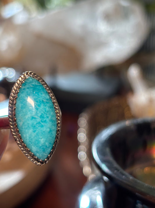 Amazonite Ring size 8