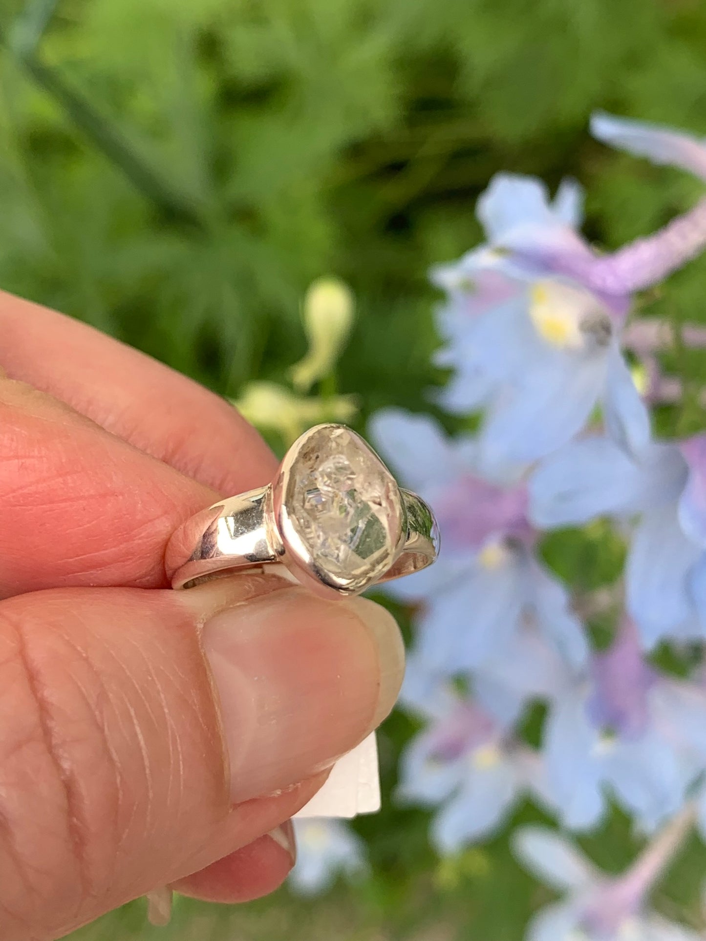 Herkimer Diamond Ring size 5.5