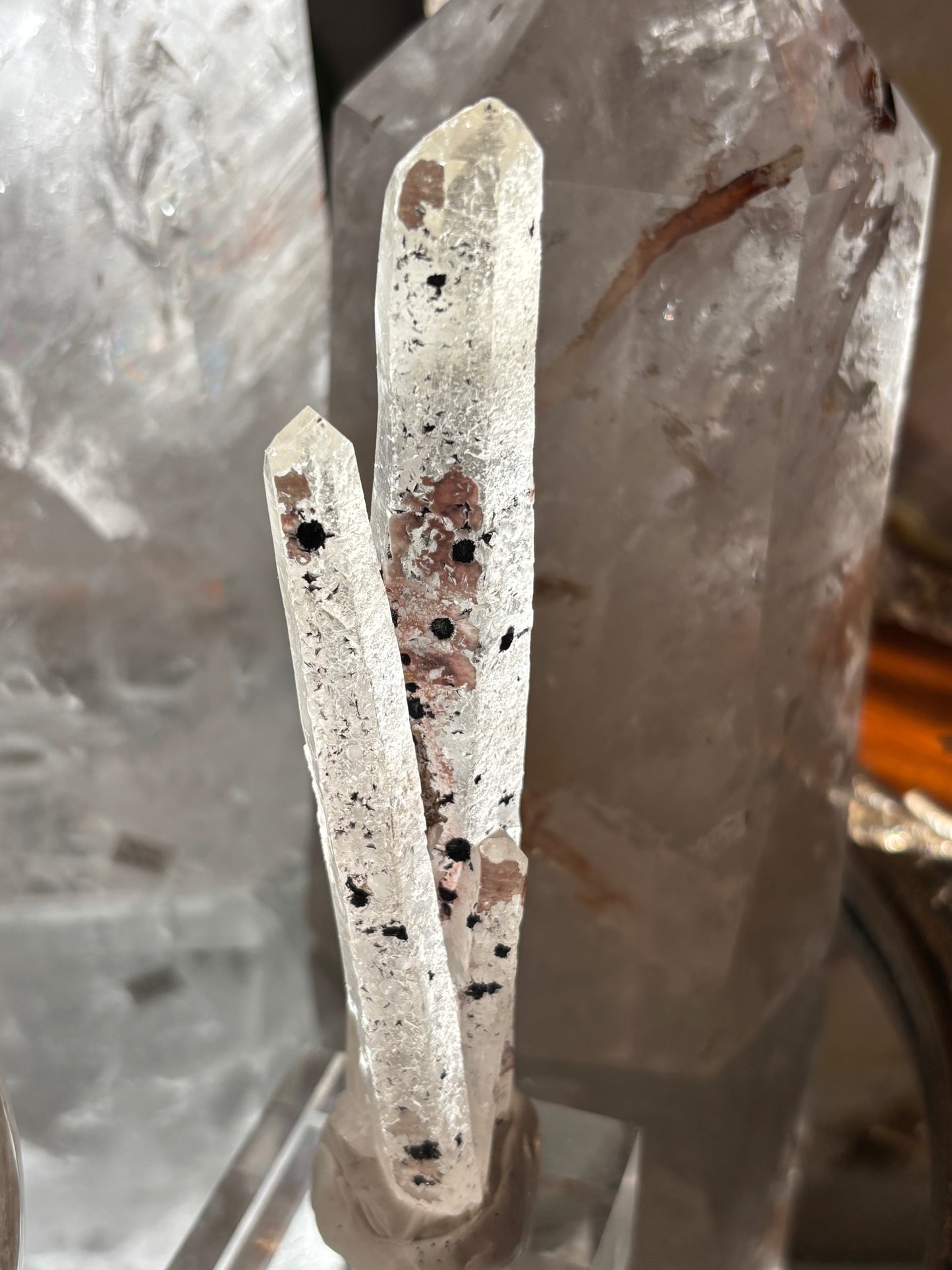 Mongolian Quartz with Hematite Rosettes