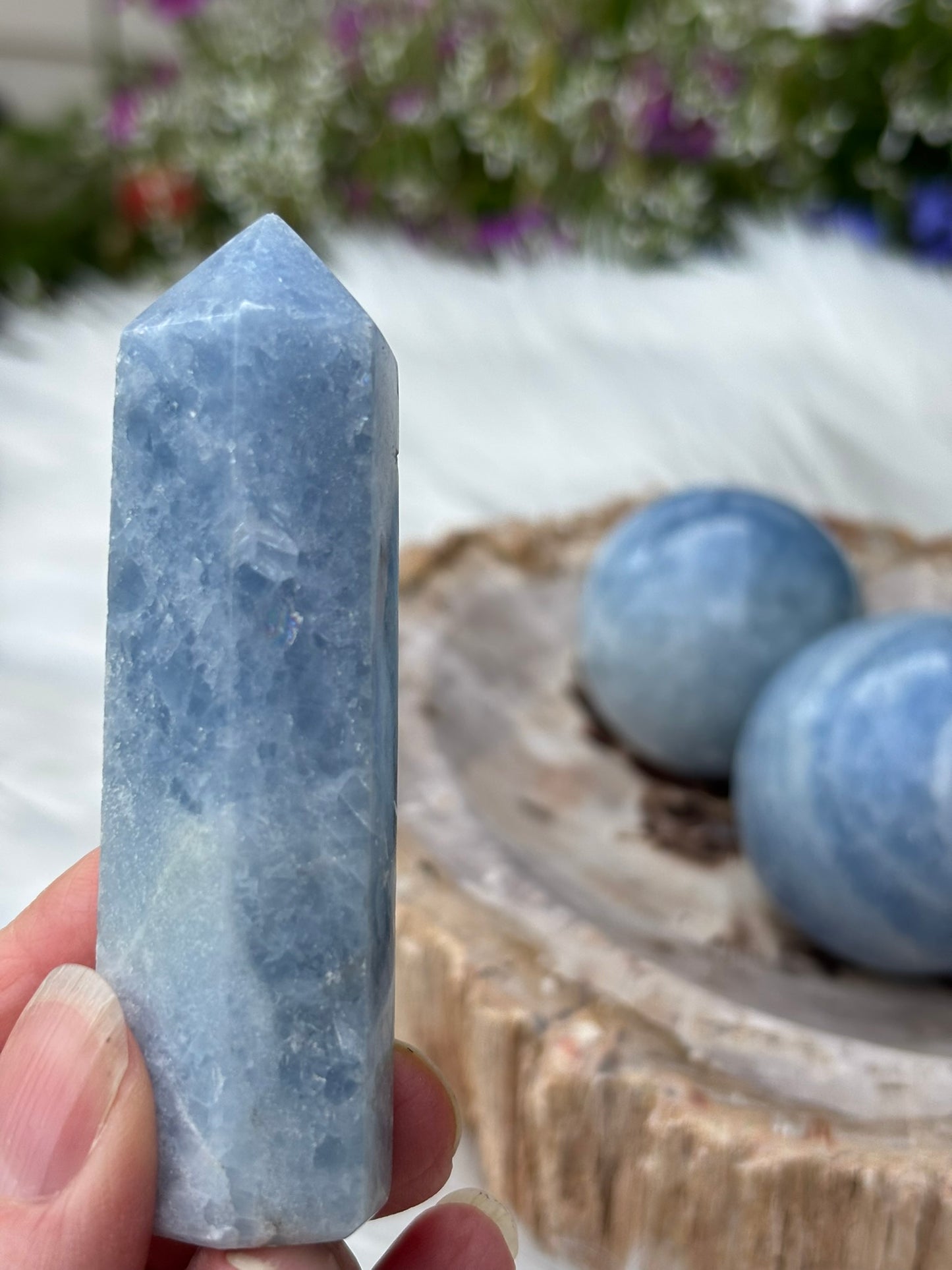 Blue Calcite | Tower | Madagascar
