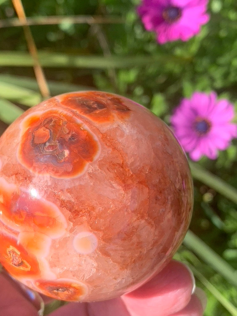 Carnelian Sphere - Madagascar - 56 mm