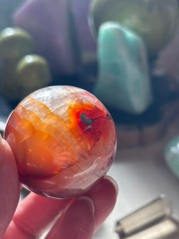 Carnelian Sphere - Madagascar - 44 mm