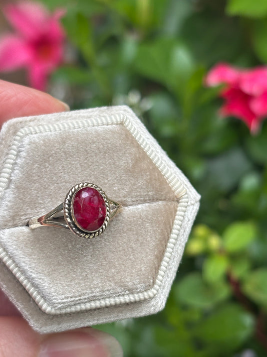 Ruby Ring size 6.5 - Nepal