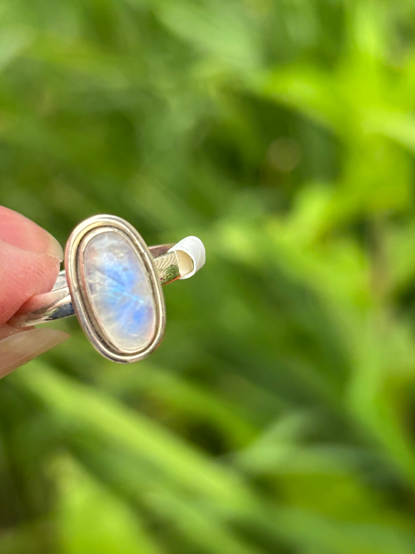 Rainbow Moonstone Ring size 7