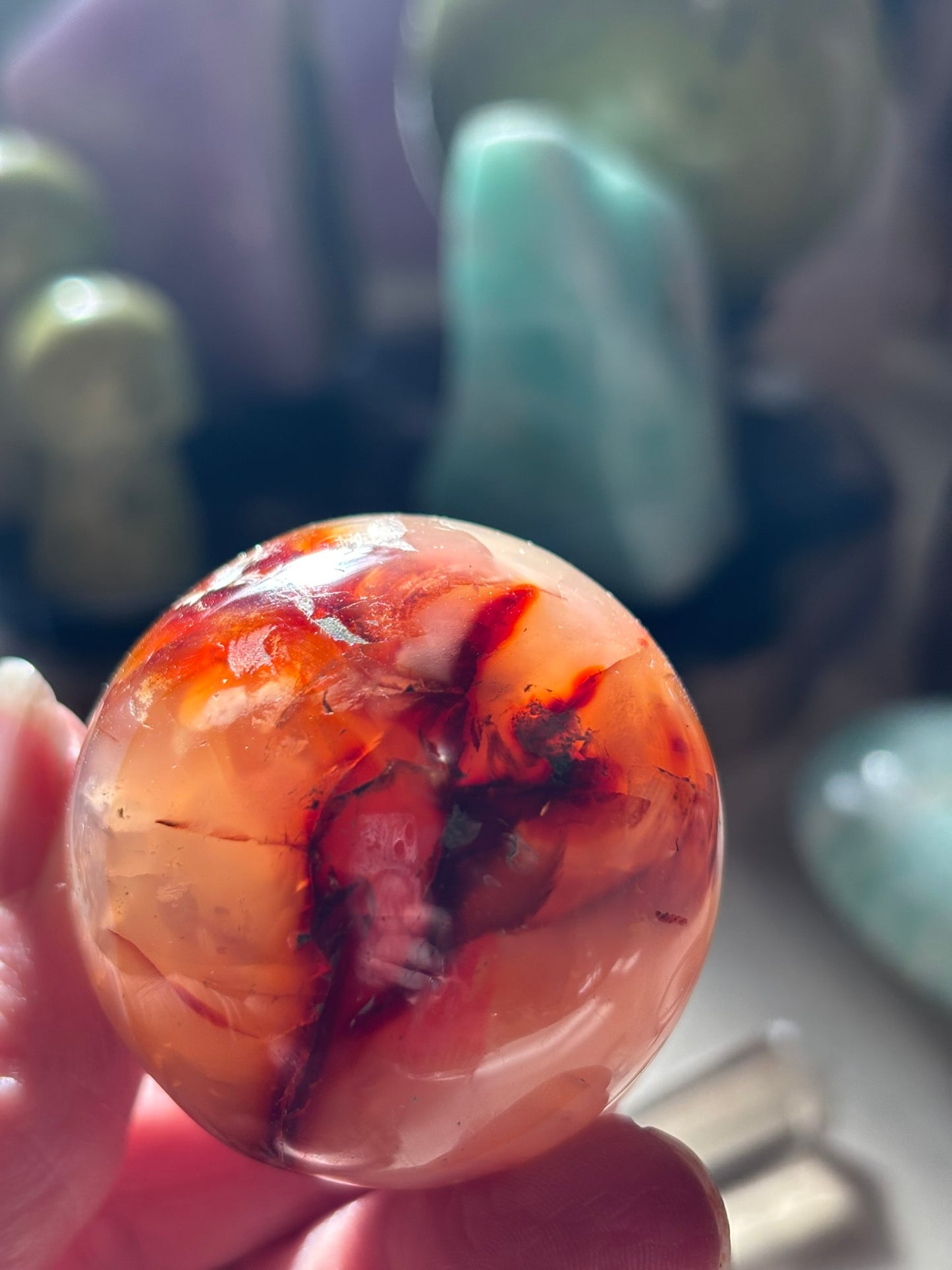 Carnelian Sphere - Madagascar - 44 mm