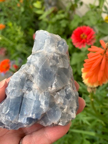 Blue Calcite natural