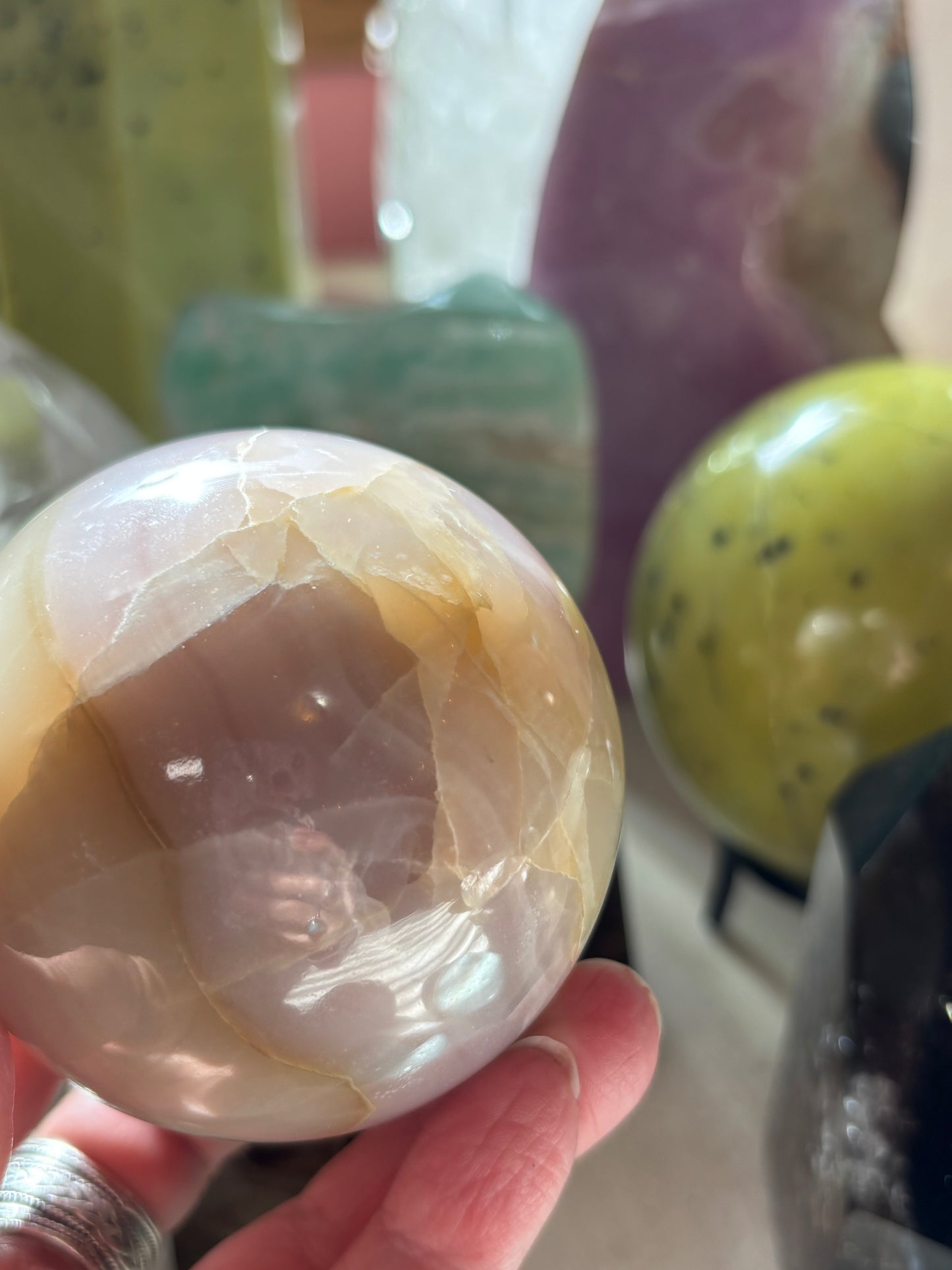 Watermelon Calcite - Sphere - Pakistan