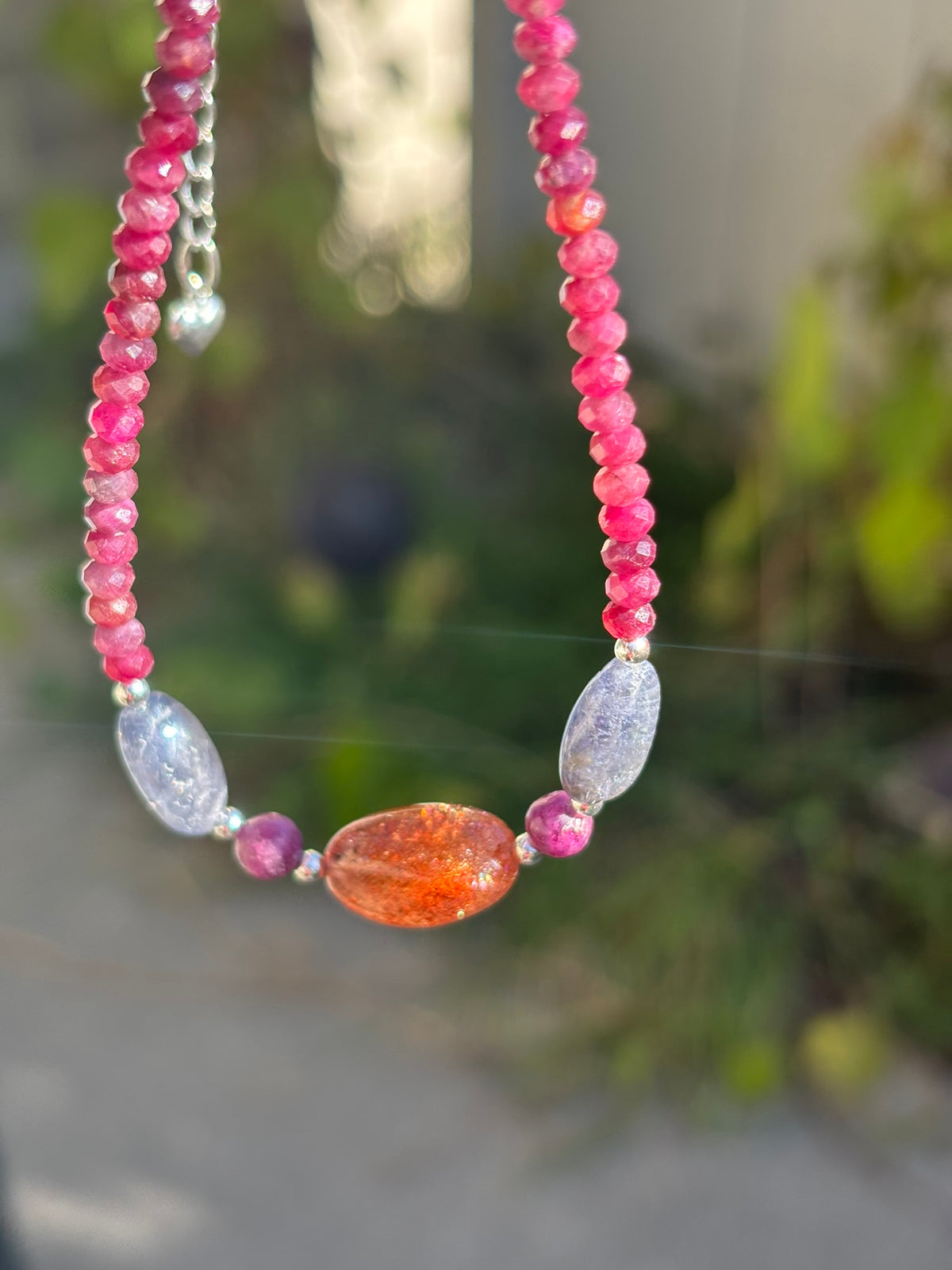 The Sacred Flame | Red Spinel • Pink Tourmaline • Sunstone • Iolite