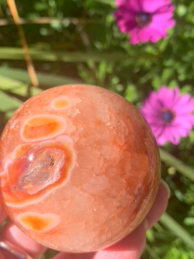 Carnelian Sphere - Madagascar - 56 mm