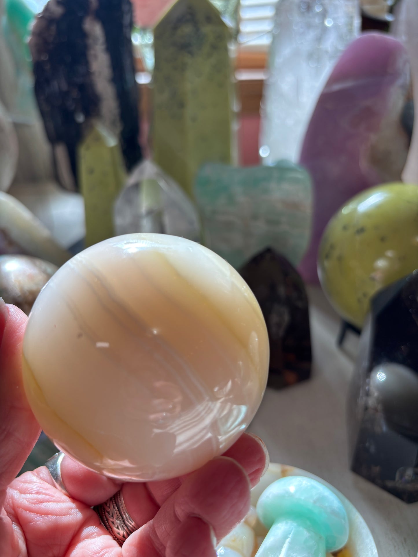 Watermelon Calcite - Sphere - Pakistan